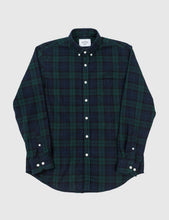 Load image into Gallery viewer, Portuguese Flannel Bonfim Checked Shirt (Flannel) - Navy Blue/Green