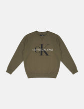 Load image into Gallery viewer, Calvin Klein Monogram Logo Sweatshirt - Grape Leaf Green