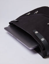 Load image into Gallery viewer, Sandqvist Jones Doctors Bag (Organic Cotton/Leather) - Black
