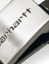 Load image into Gallery viewer, Carhartt-WIP Clip Belt Canvas (Chrome) - Dark Navy Blue
