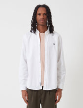 Load image into Gallery viewer, Carhartt-WIP L/S Madison Shirt - White/Dark Navy
