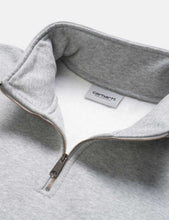 Load image into Gallery viewer, Carhartt-WIP Chase Quarter-Zip High Neck Sweatshirt - Heather Grey
