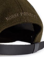 Load image into Gallery viewer, Norse Projects Wool Sports Cap - Beech Green
