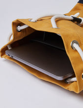Load image into Gallery viewer, Sandqvist Stig Backpack (Canvas) - Earth Brown/Honey Yellow/Navy Blue
